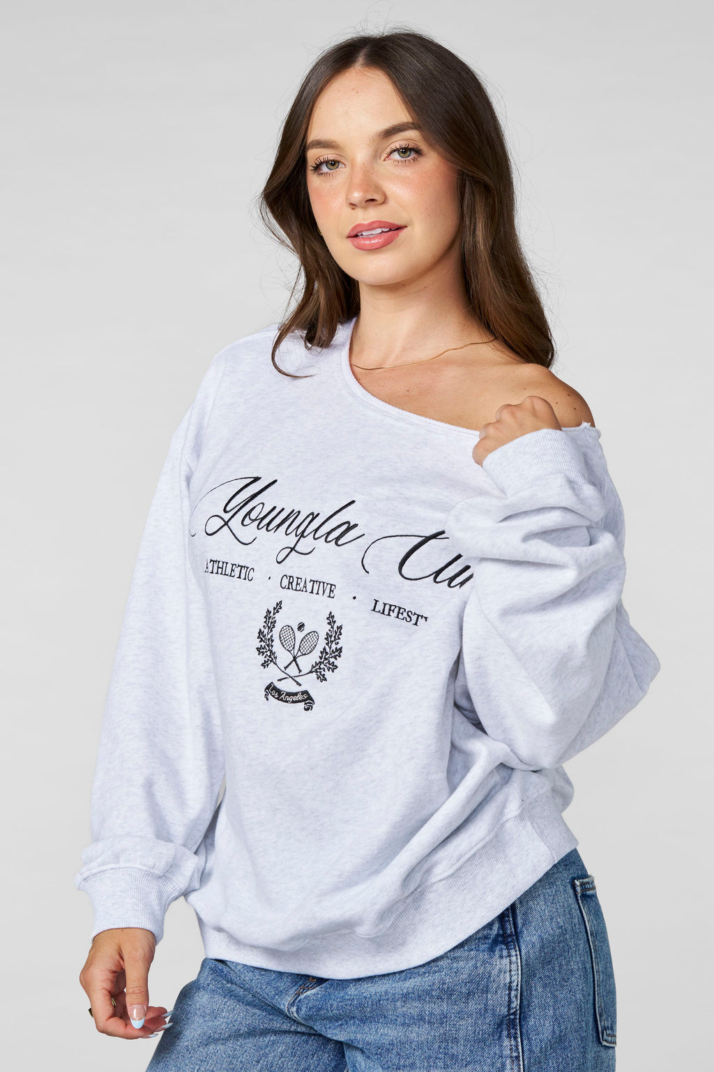 W5158 - Off-shoulder Pullover