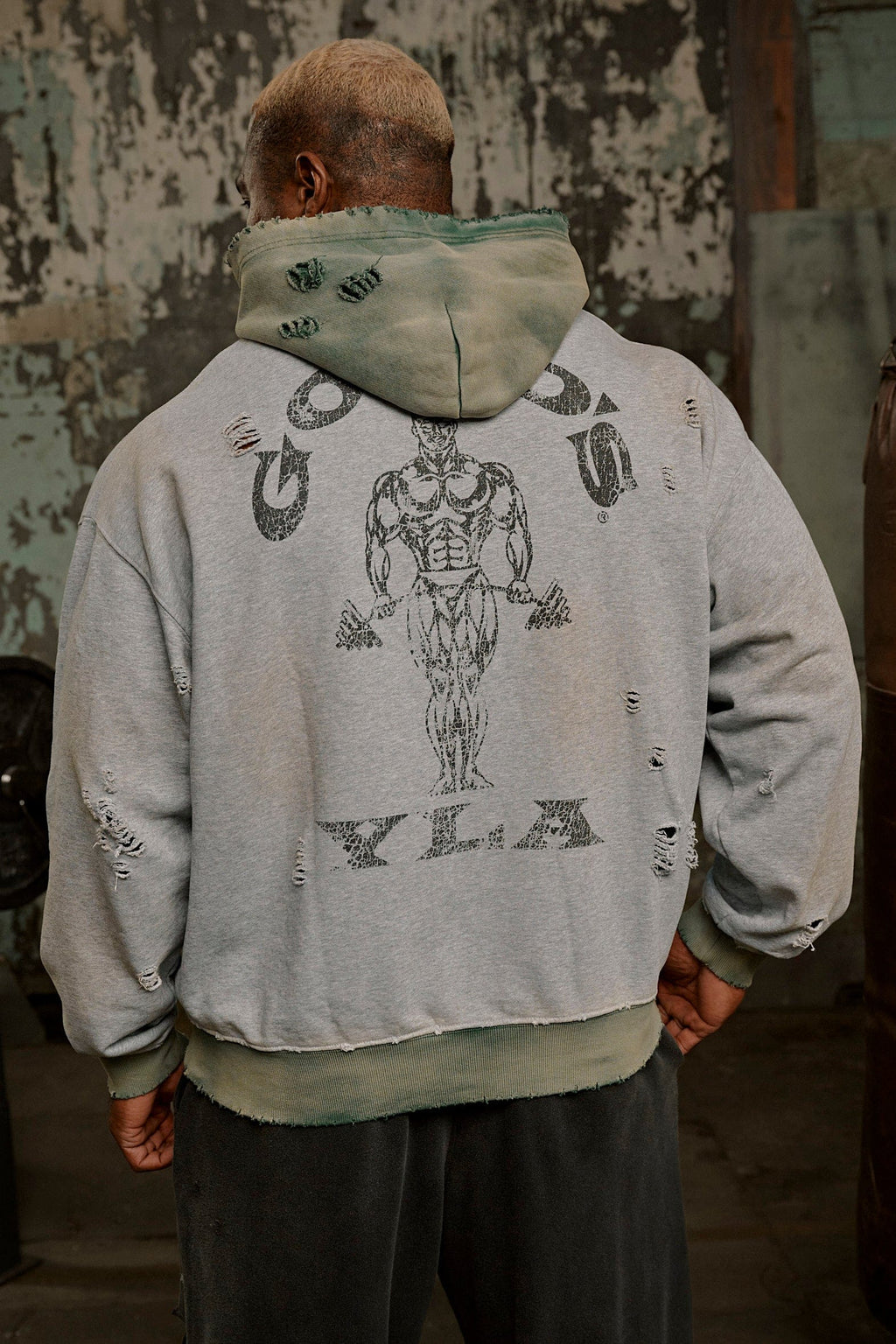 5168 - Gold's Iron Legacy Distress Hoodies
